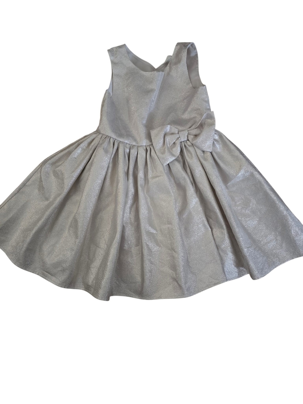 H&M Shimmery Silver Bow-Accent Formal Dress - Picture 2 of 5